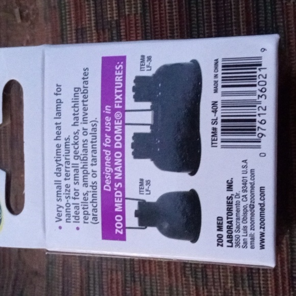 New! ZOOMED 2 Nano 40w Basking Bulbs + 2 Nano 40w Heat Emitter Blubs. - Picture 3 of 8